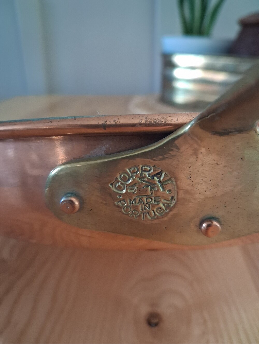 Copral 10inch Copper/Brass Skillet French Kitchen/Vintage/Heirloom Cookware - Picture 5 of 8